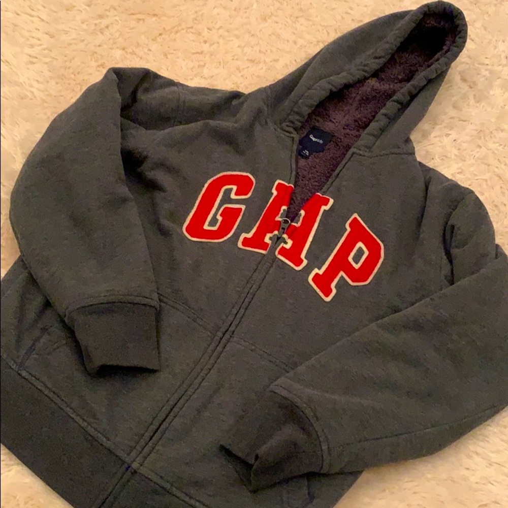 Gap Kids Furry Zip Up Hoodie
